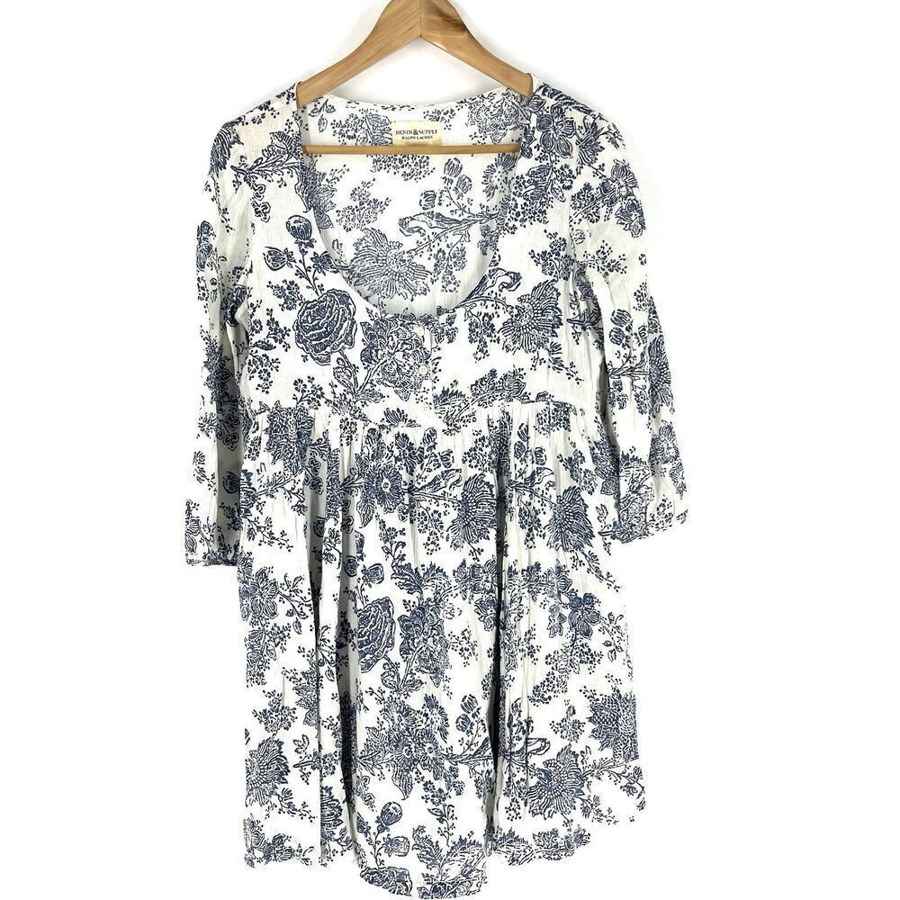 Denim & Supply Ralph Lauren Babydoll Mini Dress Size Small Women Cottagecore Y2K